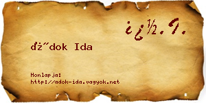 Ádok Ida névjegykártya